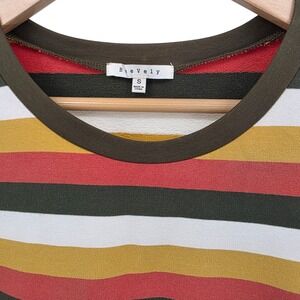 BeaVely Striped T-Shirt Dress‎ Size S Short Sleeve Retro Casual Chic
